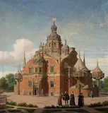 Heinrich Hansen, Tycho Brahe's Uraniborg (Uranienborg), 1882, oil on canvas