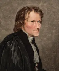 Christen Købke, The Sculptor Bertel Thorvaldsen (Copy of the upper section of C. W. Eckersberg’s painting of 1814, presented to the Royal Danish Academy of Fine Arts) (Portræt af billedhuggeren Bertel Thorvaldsen (Kopi efter den øverste del af C.W. Eckersbergs maleri fra 1814, skænket Det danske Kunstakademi)), 1828, oil on canvas