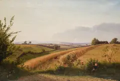 Vilhelm Kyhn, Late Autumn Afternoon. Motif from Homeland Near Faaborg (Sildig eftermiddag i efterhøsten. Motiv fra Horneland i nærheden af Faaborg), 1863, oil on canvas