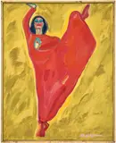 Hans Voigt Steffensen, Ballerina (Ballerina), 1983, oil on canvas
