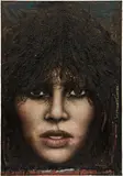 Kurt Trampedach, Portrait III (Portræt III), serigraphy and oil on canvas