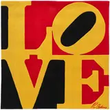 Robert Indiana, Chosen Love, 1995, Monumental hand-tufted archival New Zealand wool rug in colors, on stretched canvas with natural latex backing