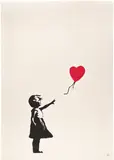Banksy, Girl with Balloon, 2004, Screenprint in colors, on wove paper, with full margins