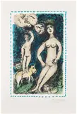Marc Chagall, Les quinze dernières lithographies de Marc Chagall (Marc Chagall's Last Fifteen Lithographs): one plate (M. 1049), 1984-1985, Lithograph in colors, on Arches paper, with full margins