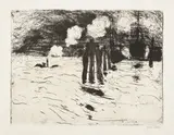 Emil Nolde, Hamburg, Schiff im Dock (S. E138)
