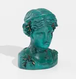 Daniel Arsham, Bronze Eroded Melpomene, 2021, Cast bronze multiple with hand-finished Tiffany Green patina, contained in the original wooden crate