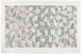 Jasper Johns, Scent (U.L.A.E. 166, S. 116), 1975-76, Lithograph, linocut and woodcut in colors, on Twinrocker paper watermarked Scent , with full margins, the colors attenuated