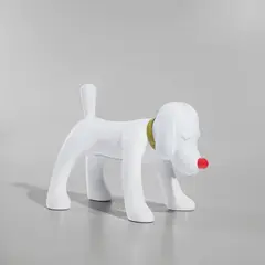 Yoshitomo Nara, Doggy Radio, 2011, Hand-assembled polymer and fiberglass stereo with FM radio, Bluetooth, USB port, headphone jack, and Yamaha speaker system, accompanied by the certificate keychain, owner's manual, microfiber wiper and cables, all contained in the original cardboard box