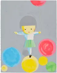 Liu Ye, Little Girl with Balloons, 2001, Lithograph in colors, on wove paper, the full sheet