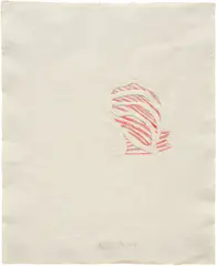Kiki Smith, Untitled (Rib Drawing), 1995, Unique watercolor and graphite drawing in colors, on English handmade laid paper with Gampi tissue insert