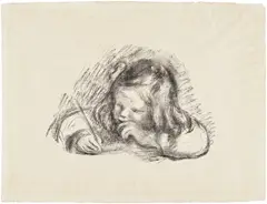 Pierre-Auguste Renoir, Le Petit garçon au porte-plume (Claude Renoir écrivant) (The Little Boy with the Pen (Claude Renoir Writing)) (D., S. 55), circa 1904, Lithograph, on Ingres d'Arches MBM paper, with full margins