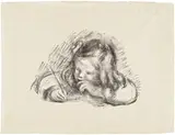 Pierre-Auguste Renoir, Le Petit garçon au porte-plume (Claude Renoir écrivant) (The Little Boy with the Pen (Claude Renoir Writing)) (D., S. 55), circa 1904, Lithograph, on Ingres d'Arches MBM paper, with full margins
