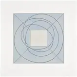 Robert Mangold, Framed Square with Open Center B (S. & S. 2013.2), 2013, Etching and aquatint in blue, on Hahnemühle Copperplate paper, with full margins