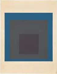 Josef Albers, Slate and Sky (D. 159), 1964, Screenprint in colors, on Mohawk Superfine Bristol paper, with full margins