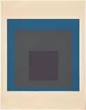 Josef Albers, Slate and Sky (D. 159), 1964, Screenprint in colors, on Mohawk Superfine Bristol paper, with full margins