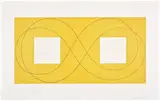 Robert Mangold, Double Square Frame I (S. & S. 2015.01), 2015, Etching and aquatint in yellow, on Hahnemühle Copperplate paper, with full margins