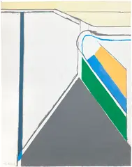 Colored Landscape (L. 185) by Richard Diebenkorn, 1969, Lithograph in colors, on wove paper, the full sheet, sold Feb 2026
