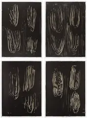 Günther Förg, Tears I-IV, 1989, The complete set of four lithographs in colors, on wove paper, with full margins