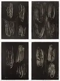 Günther Förg, Tears I-IV, 1989, The complete set of four lithographs in colors, on wove paper, with full margins