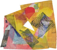 Sam Gilliam, Little, 1997, Unique collage of monotypes in colors with embossing, stitching and hand additions, on handmade paper, the full sheet