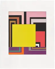 Peter Halley, Untitled Cell, 2001, Screenprint in colors, on Rives BFK paper, with full margins