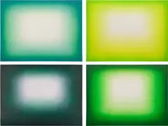 Anish Kapoor, Green Shadow, 2011, The complete set of four etchings in colors, on Hahnemühle paper, the full sheets