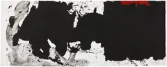 Black with No Way Out, from El Negro (T. 434, E. & B. 313) by Robert Motherwell, 1983, Lithograph in colors, on TGL handmade paper, the full sheet, sold Feb 2026