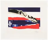 Robert Motherwell, French Revolution Bicentennial IV (E. & B. 385), 1988, Aquatint and photoengraving in colors with collage, on Whatman paper, with full margins