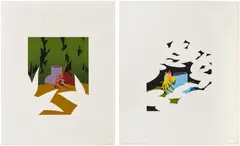 Hermit Crab Cup; and Kuai Crab Cup (C. p. 336) by Ken Price, 1972, Two screenprints in colors, on J. Green mould-made paper, with full margins, offered Feb 2026