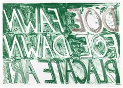Bruce Nauman, Doe Fawn (C. p. 319, C. 20), 1973, Lithograph in colors, on Roll Rives paper, with full margins