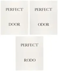 Bruce Nauman, Perfect Door; Perfect Odor; and Perfect Rodo (C. pp. 321-322, C. 23-25), 1973, Lithograph triptych, on three sheets of Roll Rives Paper, with full margins