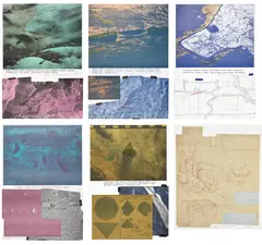 Dennis Oppenheim, Ghost Trip; Death Ramp; No Room for Horses; Dry Wells; Cage Screen Test; and Occasion for Expansion. A Combat of Structural Projections., 1978 & 1992, Six lithographs in colors, on Rives BFK and wove papers, the full sheets and with full margins