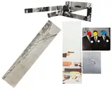 John Baldessari, The Fallen Easel (C. p. 188, S. 1988.01, H. 37), 1988, The complete set of nine lithograph and screenprint elements in colors and black and white, on three sheets of Arches 88 paper, one sheet of Ragocote paper and five aluminum panels, the full sheets