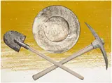 Ed Ruscha, Pick, Pan, Shovel (C. p. 348, E. 107), 1980, Lithograph in colors, on Arches Cover paper, the full sheet