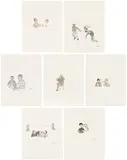Marcel Dzama, [Seven drawings]