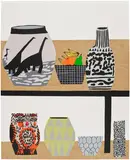 Jonas Wood, Shelf Still Life, 2018, Lithograph and screenprint in colors, on Coventry Rag paper, the full sheet