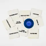 Jack Goldstein, A Suite of Nine 7-Inch Records with Sound Effects, 1976, The complete set of nine 45 RPM vinyl records, all contained in the original paper sleeves and cardboard sleeves with printed titles, all contained in the original black leather-bound slipcase