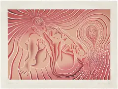 Judy Chicago, Birth Tear/Tear, 1985, Screenprint in colors, on Stonehenge paper, with full margins