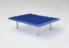 Yves Klein, Table Bleue KleinTM / Klein Blue, designed 1961, IKB pigment, glass, Plexiglas and chrome-plated metal