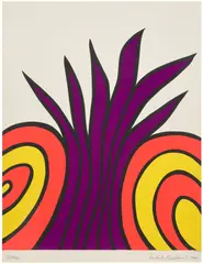 Nicholas Krushenick, James Bond Meets Pussy Galore, from New York Ten, 1964, Screenprint in colors, on wove paper, the full sheet