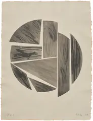 Michael Heizer, Circle III (T.G. 225), 1977, Etching and aquatint, on grey HMP paper, with full margins