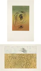Max Ernst, Paramyths; and Untitled, from Les Demeures d'Hypnos (S. & L. 115), 1967 & 1976, Two lithographs in colors, on Arches paper, with full margins