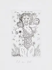 Jim Nutt, Pit er Pat (A. & B. 180), 1968-69, Etching, on wove paper, with full margins