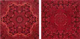 Wu Zetian; and Nūr Jahān, from The Empresses (H. 10-1 & H. 10-2) by Damien Hirst, 2022, Two laminated giclée print in colors with screenprinted glitter, flush-mounted to aluminum with metal strainer on the re, sold Feb 2026