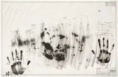 Jasper Johns, Skin with O'Hara Poem (S. 57, U.L.A.E. 21), 1963-65, Lithograph, on KE Albanane Engineer's Standard Form paper, with full margins