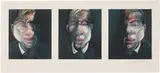 Francis Bacon, Trois études pour un autoportrait (after, Three Studies for a Self-portrait 1979) (S. 15, T. 11), 1981, Three lithographs in colors, on one sheet of Arches paper, with full margins