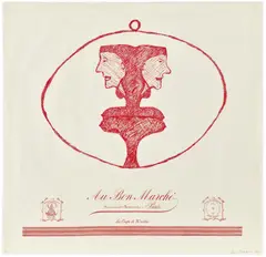 Louise Bourgeois, Caryatid (MoMA 123), 2001, Lithograph in red, on Okawara paper, with full margins