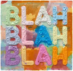 Mel Bochner, Blah, Blah, Blah, 2019, Monoprint in colors with collage, engraving and embossing, on hand-dyed Twinrocker handmade paper, the full sheet