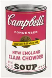 Andy Warhol, New England Clam Chowder, from Campbell's Soup II (F. & S. 57), 1969, Screenprint in colors, on wove paper, with full margins