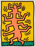 Keith Haring, Growing 1 (L. p. 89), 1988, Screenprint in colors, on Lenox Museum Board, with full margins